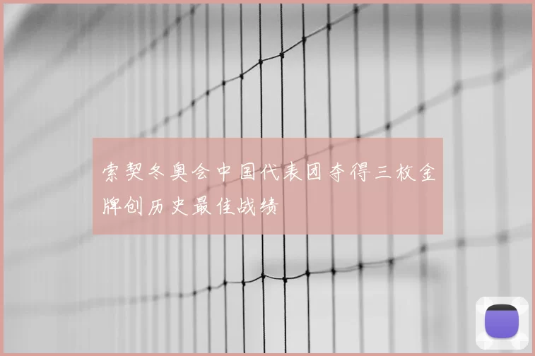 索契冬奥会中国代表团夺得三枚金牌创历史最佳战绩